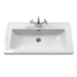 Aquarius Bathrooms Wall Mounted Vanity Unit Aquarius Leighton 800mm Wall Mounted  One Drawer Vanity Unit with Basin