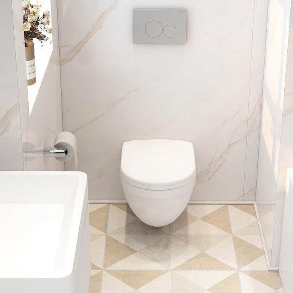 Imex Ivo Rimless Wall hung Toilet Pack with Frame, Flush Plate, and Soft Closing Seat