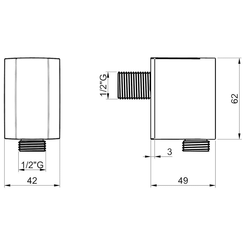 Crosswater Shower Elbow Crosswater Svelte Wall Outlet