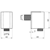 Crosswater Shower Elbow Crosswater Svelte Wall Outlet