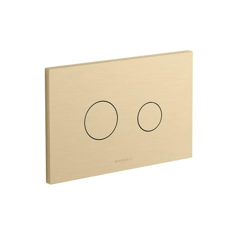 Vado Flush Plate Brushed Brass Booth & Co. Axbridge Round Button Flush Plate