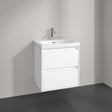 Villeroy & Boch Wall Mounted Vanity Unit Brilliant White Villeroy & Boch Skyla Wall Mounted 600mm Two Drawer Vanity Unit with Basin