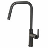 JTP Kitchen Tap Brushed Black JTP Decor Single Lever Pull Out Kitchen  Mixer Tap
