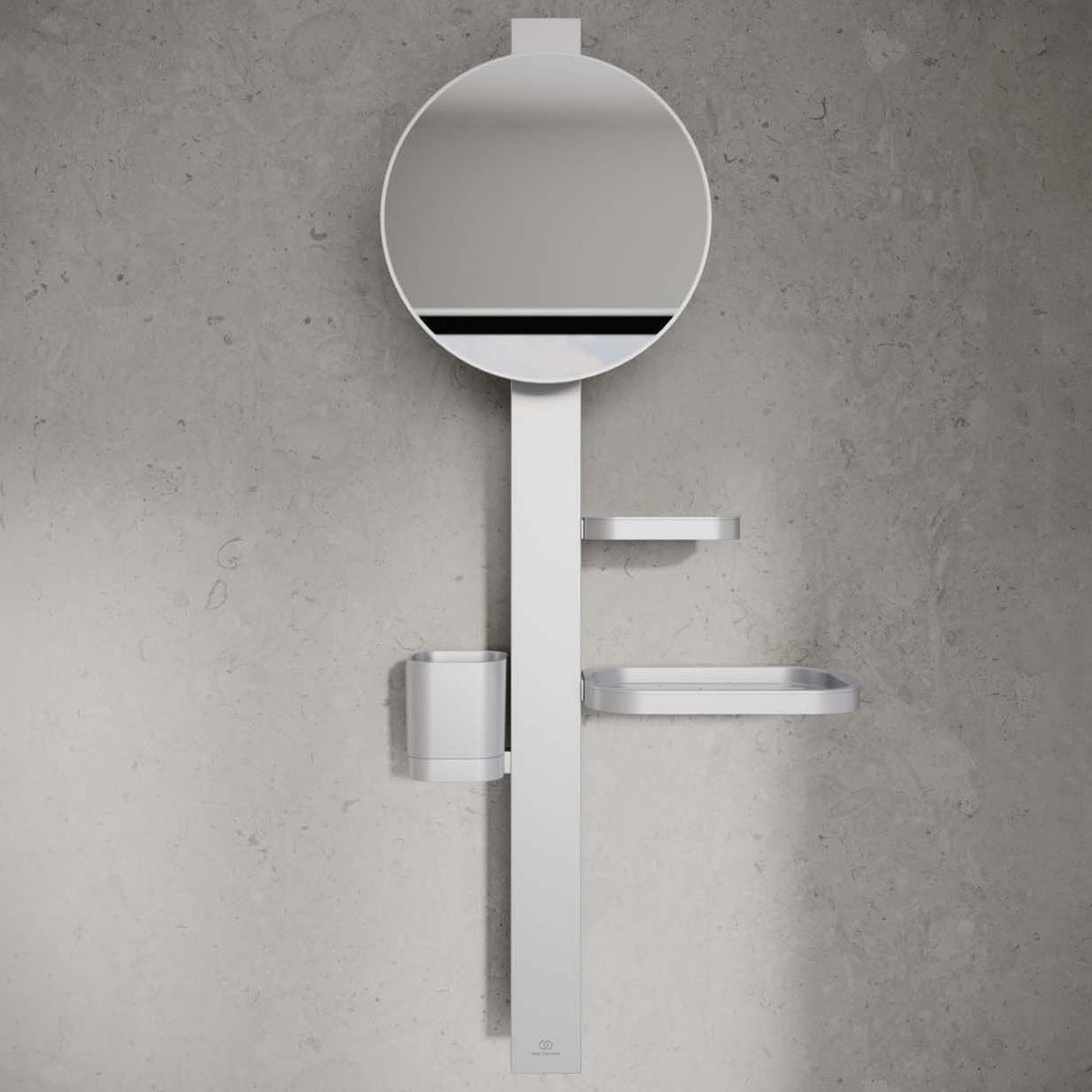 Ideal Standard Cosmetic and Shaving Mirror Silver Ideal Standard ALU+ Small Beauty Bar with Mirror