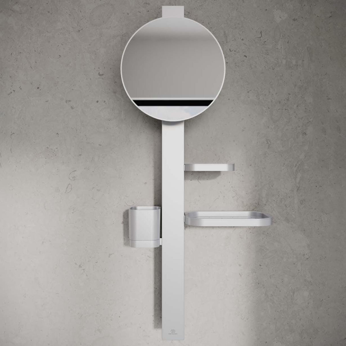 Ideal Standard Cosmetic and Shaving Mirror Silver Ideal Standard ALU+ Small Beauty Bar with Mirror
