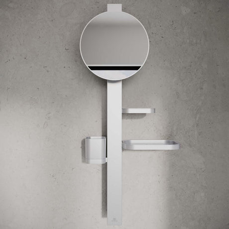 Ideal Standard Cosmetic and Shaving Mirror Silver Ideal Standard ALU+ Small Beauty Bar with Mirror