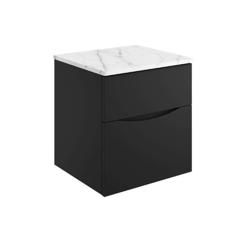 Crosswater Wall Mounted Vanity Unit Crosswater Glide II Wall Mounted Two Drawer Vanity Unit with Worktop
