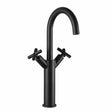 JTP Tall Basin Tap JTP Solex Deck Mounted Tall Swivel Spout Basin Mixer Tap in Matt Black