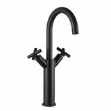 JTP Tall Basin Tap JTP Solex Deck Mounted Tall Swivel Spout Basin Mixer Tap in Matt Black