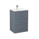 Imex Floor Standing Vanity Unit Imex Croma Floor Standing Three Drawer 600mm Vanity Unit with 1 Tap Hole Basin