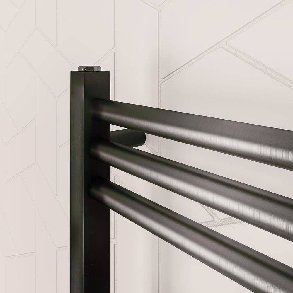 Eastbrook Wendover Straight Heated Towel Rail in Brushed Gunmetal