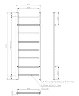 Eastbrook Ladder Rail Eastbrook Tuscan Round Heated Towel Rail in White