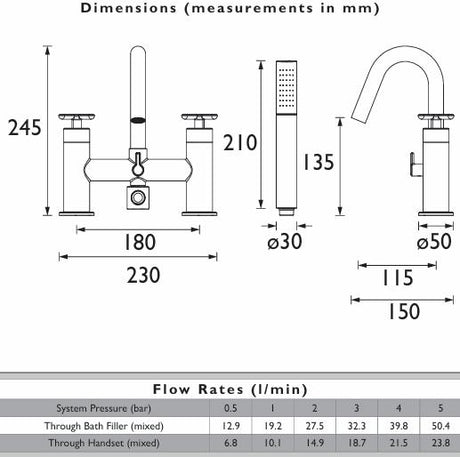 Heritage Bath Shower Mixer Heritage Salcombe Bath Shower Mixer Tap