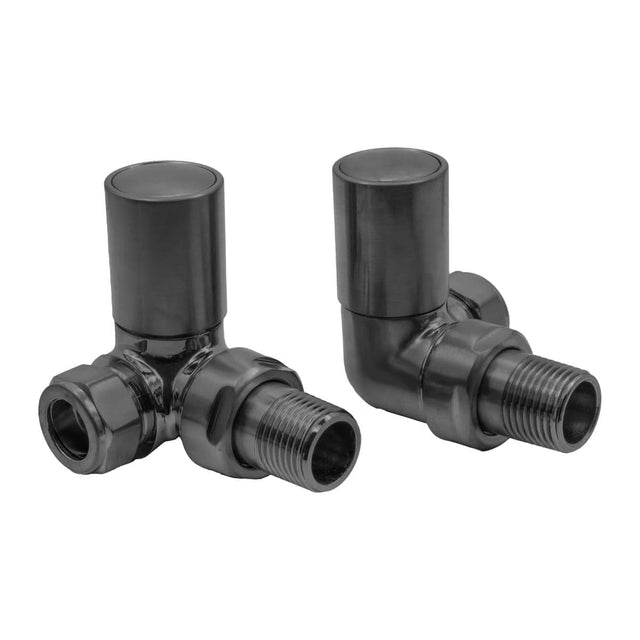 Reina Radiator Valve Gun Metal Reina Crova Manual Radiator Corner Valves