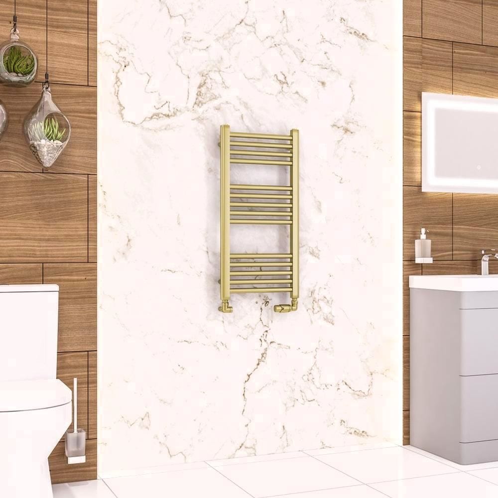 Eastbrook Wendover Straight Heated Towel Rail in Brushed Brass