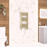 Eastbrook Wendover Straight Heated Towel Rail in Brushed Brass