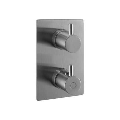Flova Concealed Shower Valve Gun Metal Flova Levo Square 1, 2 or 3 Outlet SlimBOX Finishing Set