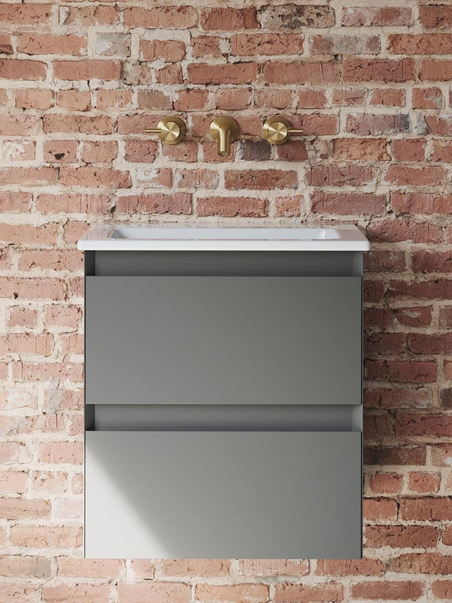 Saneux Wall Mounted Unit Saneux Uni Vanity Unit With Basin - 500 x 360mm - Two Drawer - Wall Mounted