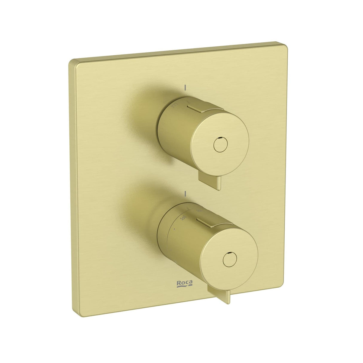 Roca Concealed Shower Set Roca T-500 Square Thermostatic Concealed Shower Valve with Shower Handset and Slide Rail Set