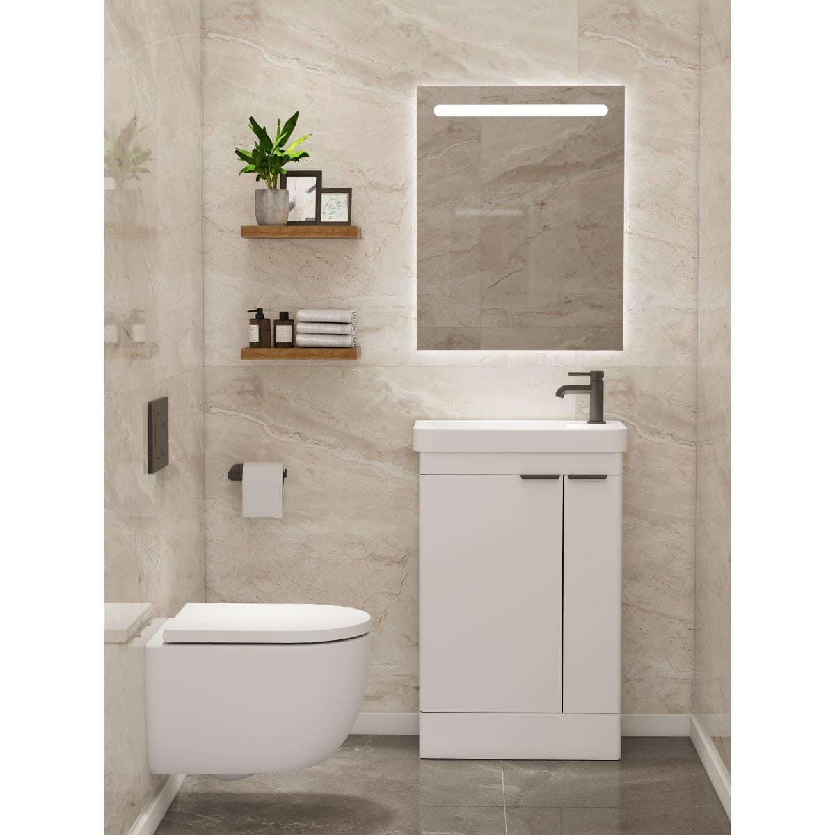Imex Wall Hung Toilet Imex Luna Rimless UltraVortex Wall Hung Toilet with Soft Close Seat