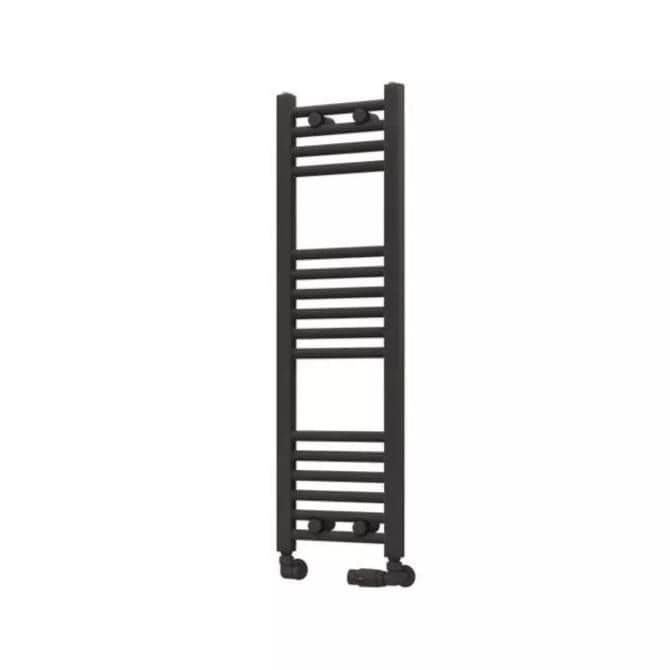 Eastbrook Ladder Rail Eastbrook Wingrave Vertical Straight Heated Towel Rail - 1000 x 300mm in Matt Anthracite