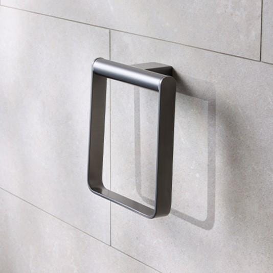 Miller Towel Rails and Rings Gun Metal Miller Miami Towel Ring