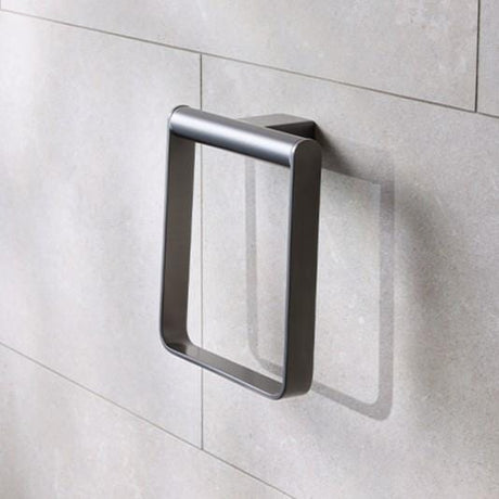 Miller Towel Rails and Rings Gun Metal Miller Miami Towel Ring