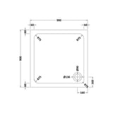 Aquarius Square Shower Tray Aquarius Urbano Square 45mm Stone Resin Shower Tray in Slate Grey