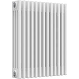 Aquarius Bathrooms Column Radiator 750mm x 605mm Aquarius Foundry Horizontal 4 Column Radiator in White