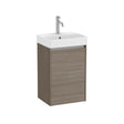 Roca Cloakroom Vanity Unit Dark Elm Roca Ona Compact 400mm Wall Mounted One Door Vanity Unit with Basin