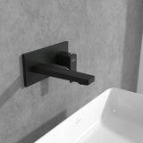 Villeroy & Boch Wall Mounted Basin Tap Matt Black Villeroy & Boch Architectura Single Lever Basin Mixer Tap with Push Open Waste