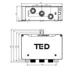 TED Concealed Shower Valve TED Cuba Single Outlet Digital Shower Valve System in Black