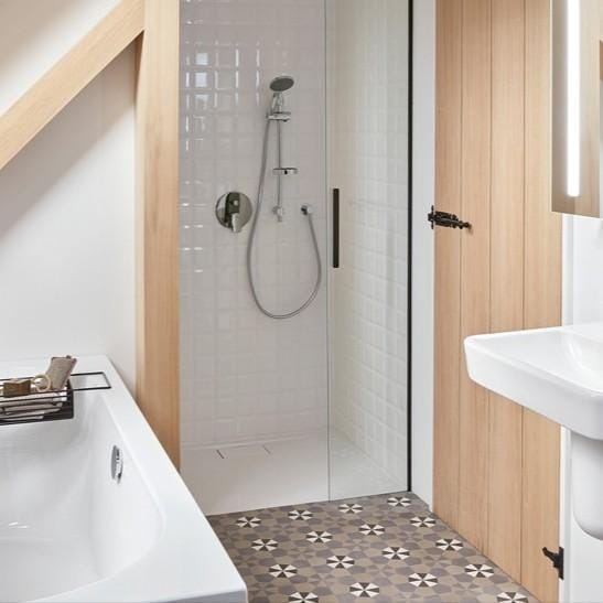 Villeroy & Boch Rectangle Shower Tray Villeroy & Boch Architectura Metalrim Rectangular Shower Tray in Alpin White