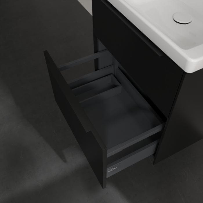 Villeroy & Boch Wall Mounted Vanity Unit Villeroy & Boch Subway 3.0 Wall Hung 600mm Two Drawer Vanity Unit with Basin