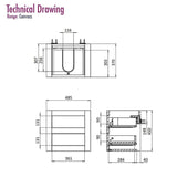 Crosswater Wall Mounted Vanity Unit Crosswater Canvass Vanity Unit with White Carrara Marble Effect Worktop