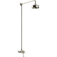 Heritage Exposed Shower Set Vintage Gold Heritage Hartlebury Exposed Shower with Rigid Riser and Deluxe Fixed Shower Head