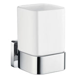 Smedbo Toothbrush Holder Smedbo Ice Square Tumbler with Holder in Chrome