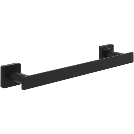 Vileroy & Boch Towel Rails and Rings Matt Black Villeroy & Boch Elements Striking Towel Bar 345mm