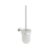 VADO Toilet Brush Holder Vado Life Toilet Brush and Frosted Glass Holder in Chrome