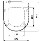 Laufen Toilet Seat Laufen Kartell Wrapover Soft Close, Quick Release Toilet Seat