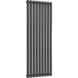 Aquarius Bathrooms Column Radiator 1600 x540mm Aquarius Athens Single Vertical Column Radiator in Anthracite