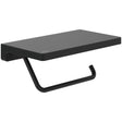 Villeroy & Boch Toilet Roll Holder Matt Black Villeroy & Boch Elements Striking Toilet Roll Holder with Shelf
