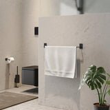 Smedbo Towel Rails and Rings Matt Black Smedbo Beslagsboden Square Self-Adhesive Towel Rail
