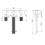 Crosswater Wall Mounted Basin Tap Crosswater Limit 3 Hole Wall Mounted Basin Mixer Tap