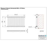 Eastbrook Column Radiator Eastbrook Rivassa Traditional 2 Column Radiator in Bronze Effect
