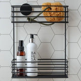 Smedbo Basket Matt Black Smedbo Beslagsboden Frame Self-Adhesive Two Tier Shower Basket