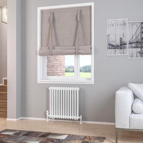 Eastbrook Column Radiator 600 x 608 / Electric Only Eastbrook Rivassa Traditional 2 Column Radiator in Gloss White