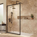 Aquarius Bathrooms Rectangle Shower Tray 1800x800mm Aquarius Urbano Rectangular 45mm Stone Resin Shower Tray in White