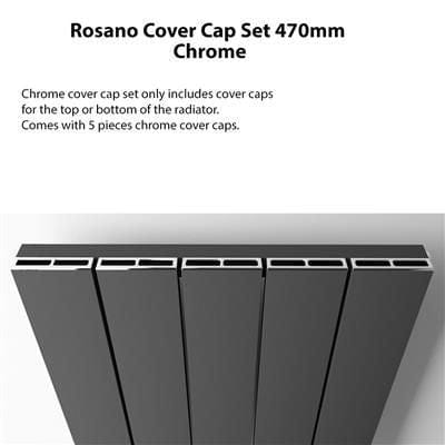 Eastbrook 470mm Eastbrook Rosano Vertical Cover Cap Set in Chrome