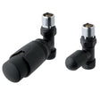 Eastbrook Radiator Valve Matt Black Eastbrook Straight Thermostatic Radiator Valve with Lockshield 15mm (Pair)